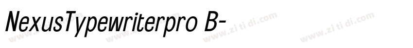 NexusTypewriterpro B字体转换